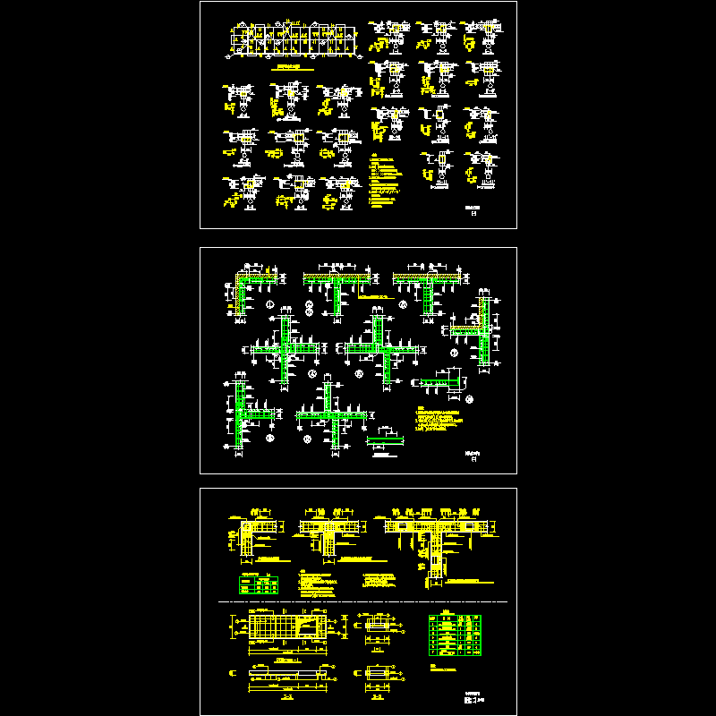 圈梁CAD详图纸(平面布置)(dwg)