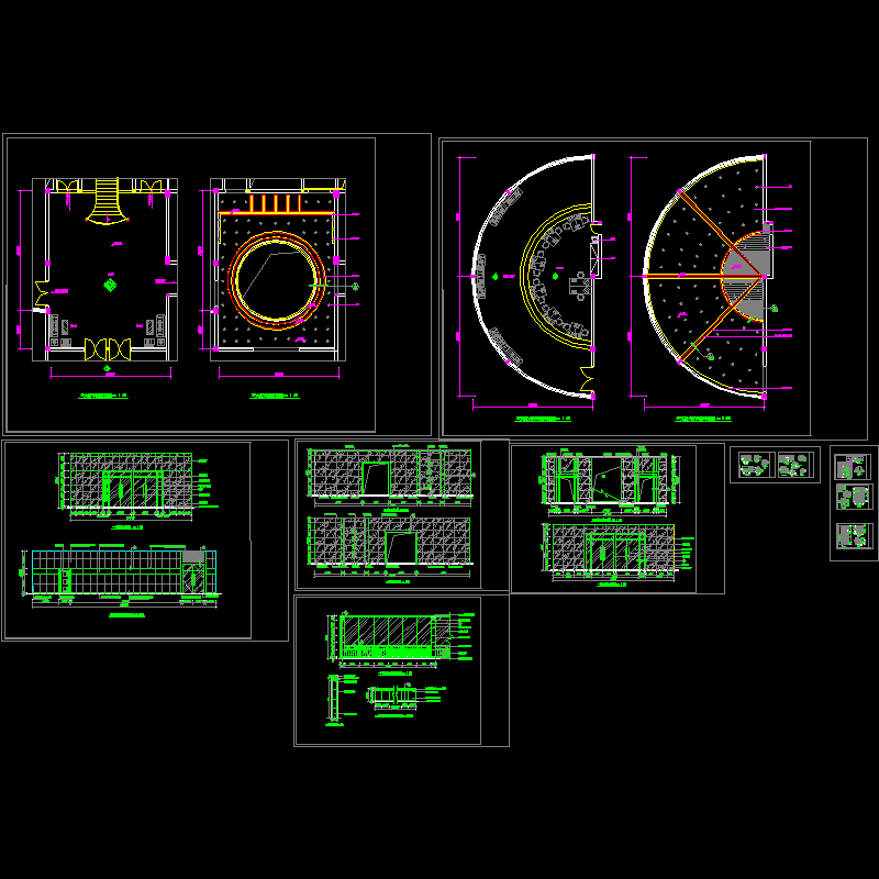 财政局幕墙CAD施工图纸(平面布置图)(dwg)