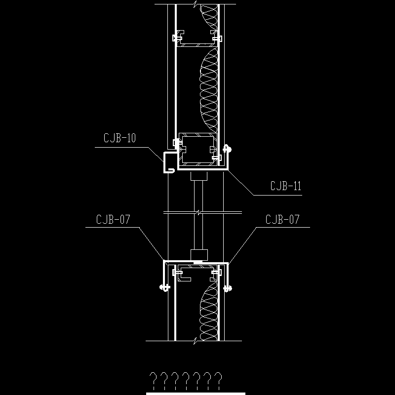 窗洞口上下节点构造CAD详图纸(dwg)