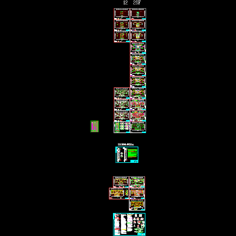 26层剪力墙住宅结构CAD施工图纸(dwg)(7度抗震)(乙级桩基础)