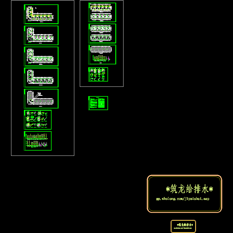 3层住宅楼给排水CAD施工大样图(室外消火栓系统)(dwg)