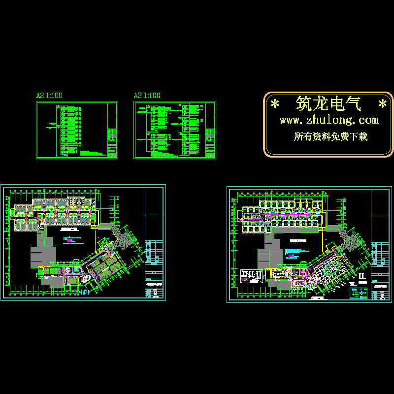 酒店3层电气平面CAD图纸(dwg)