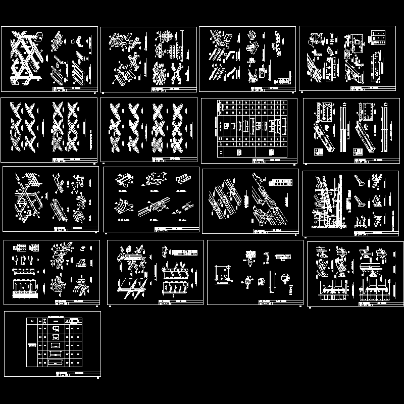 [CAD图]电缆托盘安装(dwg)