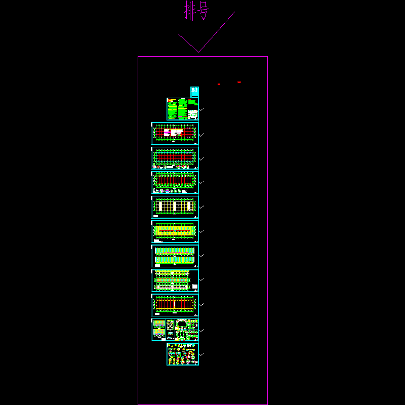 单层门钢厂房结构CAD施工图纸(dwg)(6度抗震)(乙级桩基础)(二级结构安全)