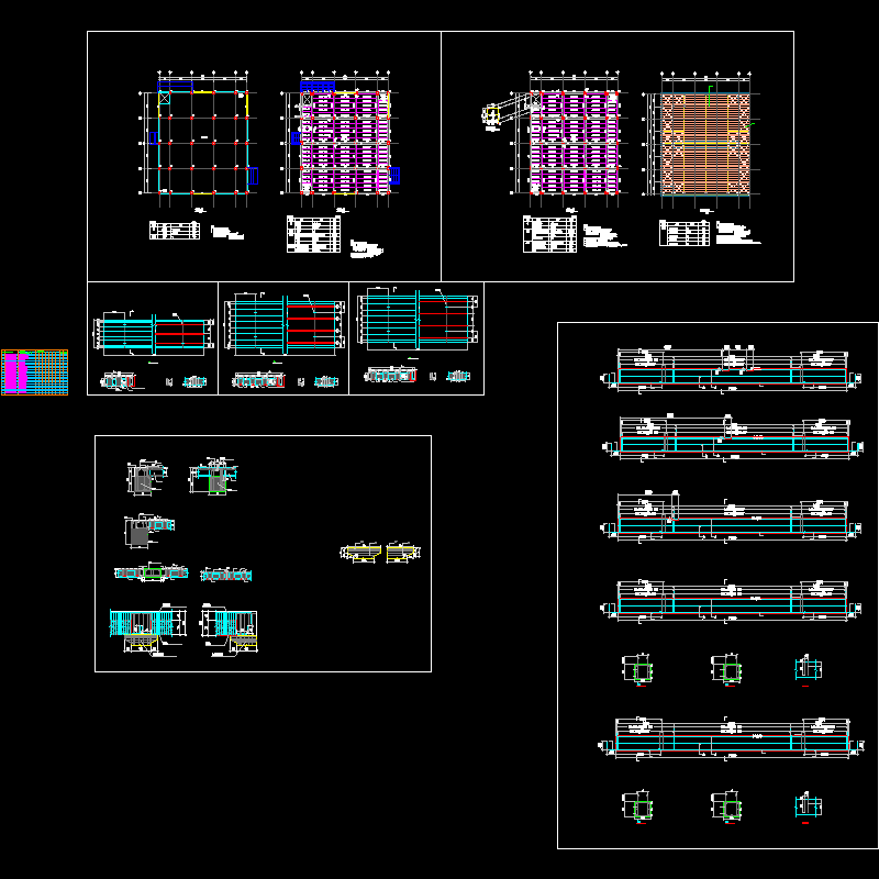 3层预制混凝土结构CAD施工图纸(dwg)(独立基础)(二级结构安全)