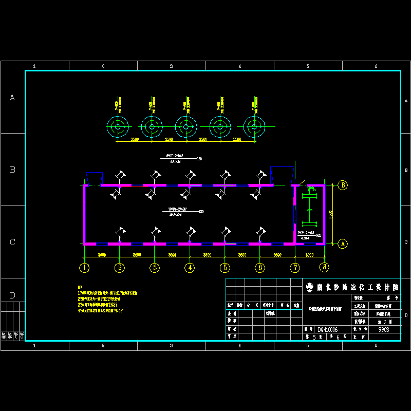 贮罐区送料泵房照明平面CAD图纸(dwg)