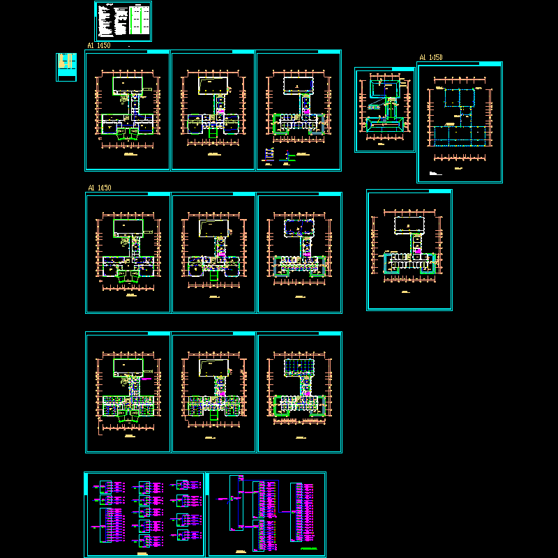 大楼电气CAD施工图纸(dwg)