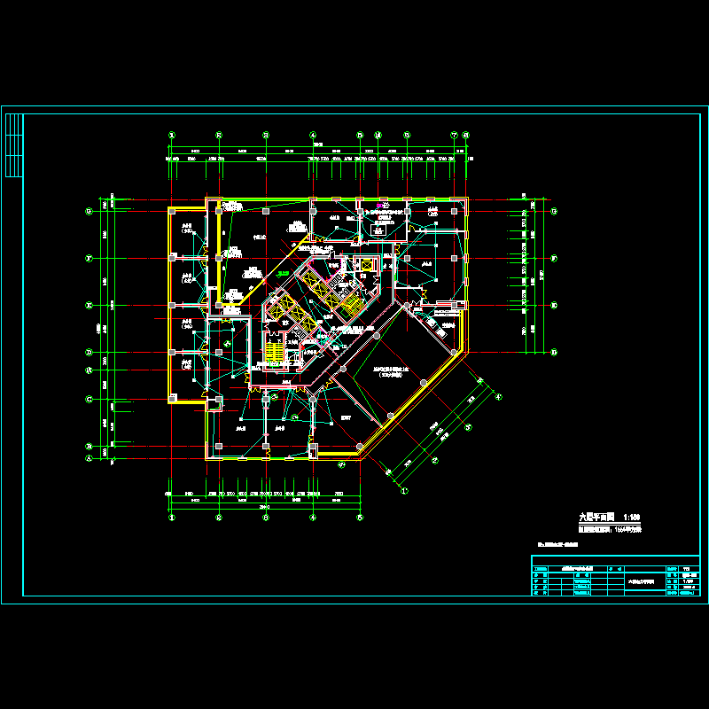 6层电力平面图纸(F10电CAD施工图纸-电力图纸)(dwg)