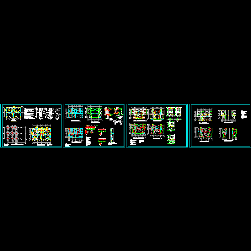 7层砌体结构住宅结构CAD施工图纸(dwg)(桩基础)