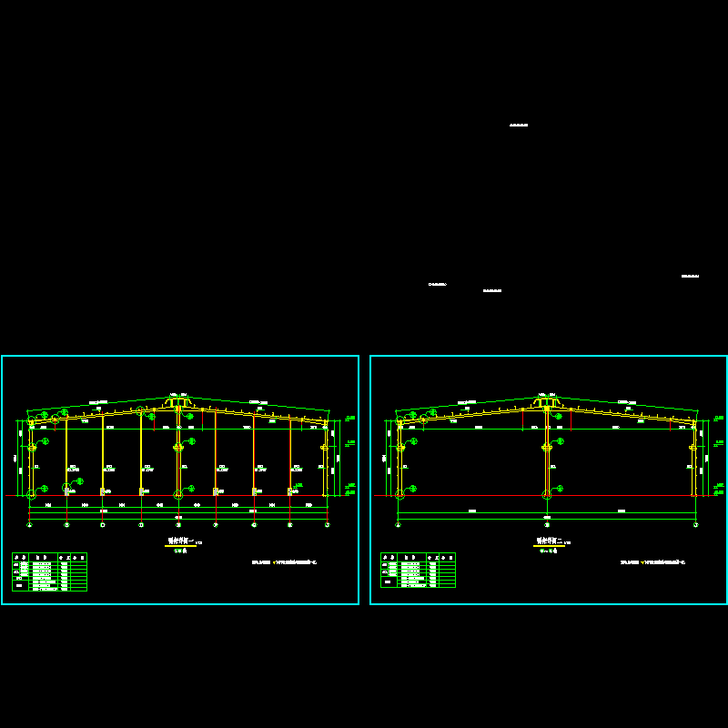 钢架结构CAD详图纸(dwg)