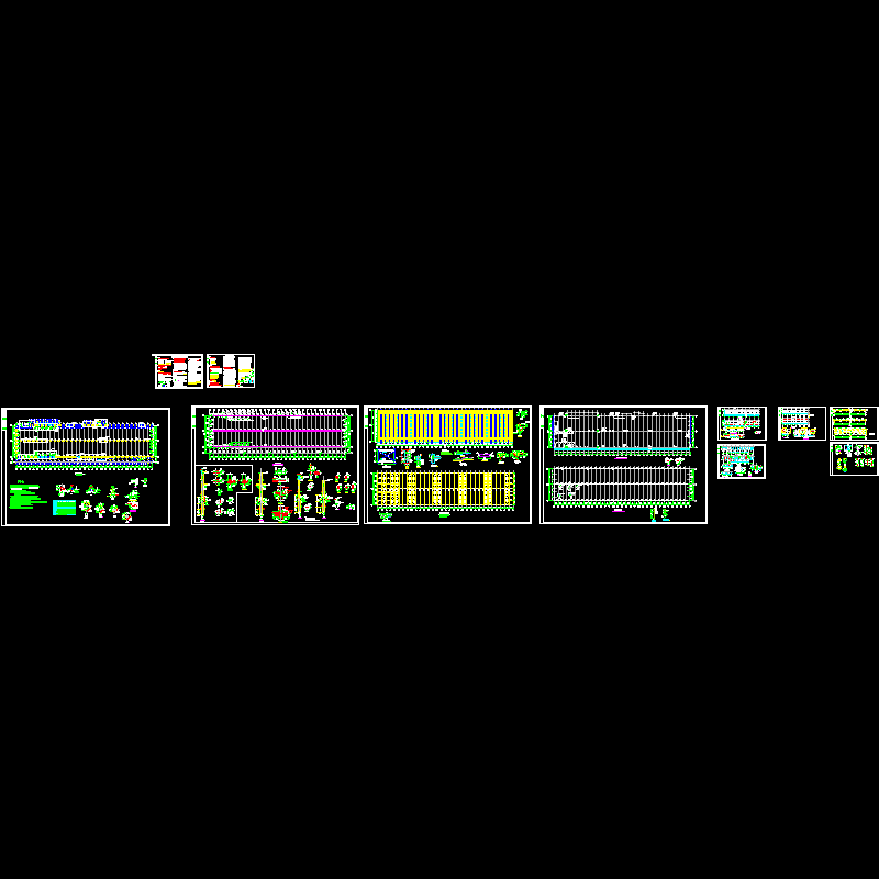 长240m、宽66m门式刚架结构CAD施工图纸(dwg)(独立基础)