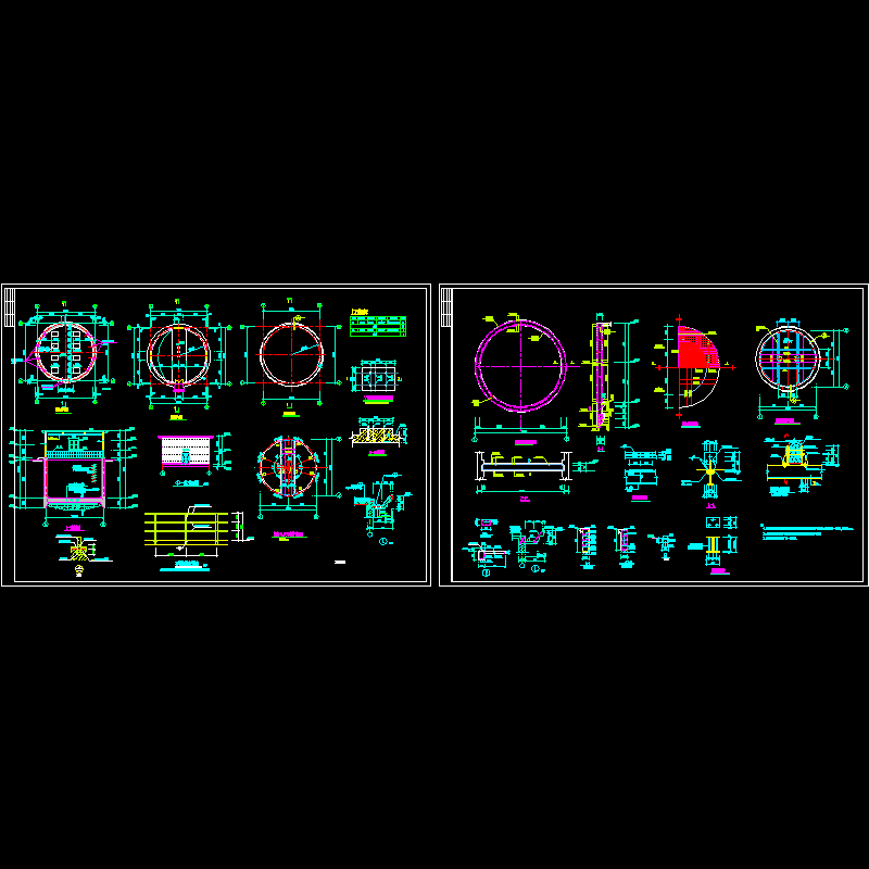 集水井结构设计CAD图纸(dwg)