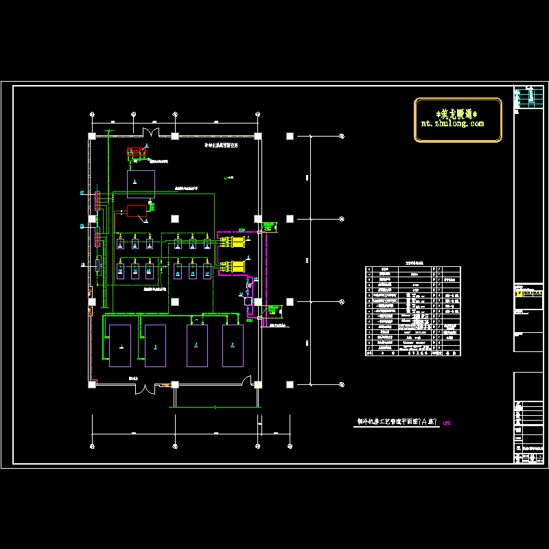 4，设施-3 制冷机房工艺管道平面图（a座）.dwg