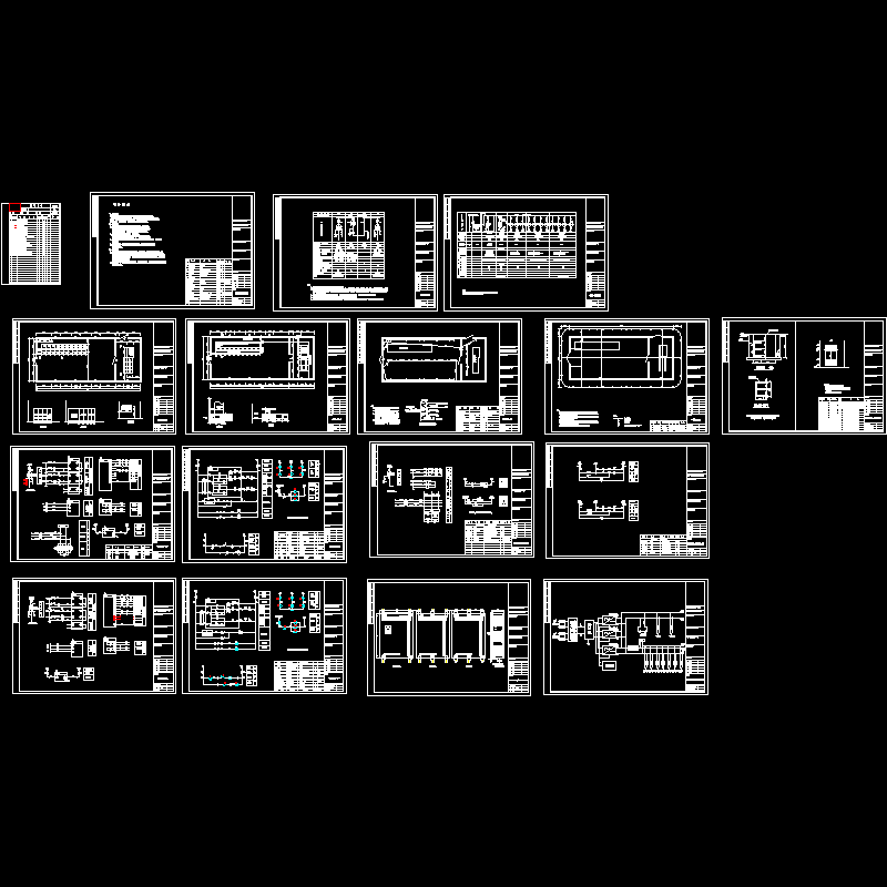 公司配电室全套CAD施工图纸(dwg)