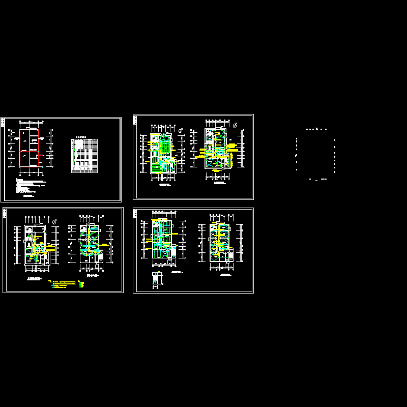 2层省级医院影像中心电气CAD施工图纸(钢筋混凝土结构)(dwg)