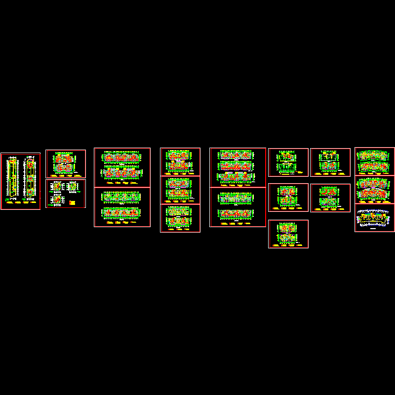 小区8层住宅楼弱电平面CAD图纸(dwg)