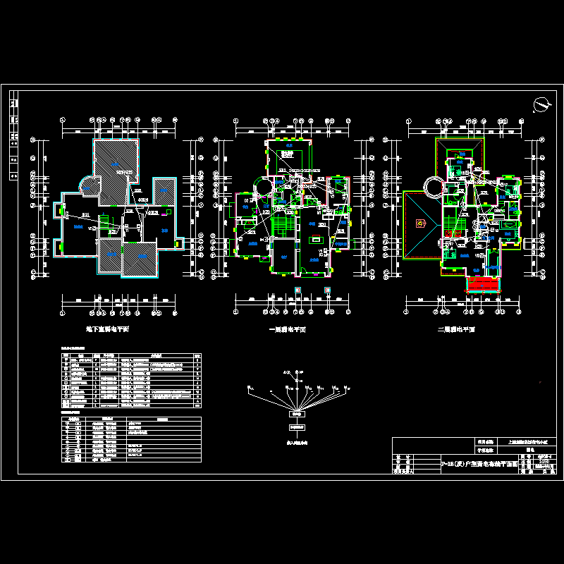 花园别墅区电气CAD图纸(dwg)