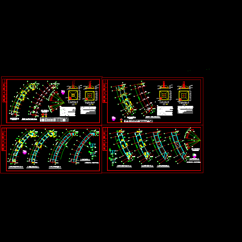 框架连廊CAD施工图纸(dwg)