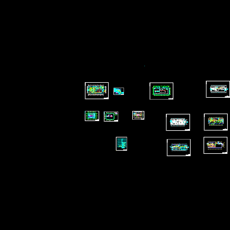 大厦楼宇自控CAD图纸(冷水机组)(dwg)