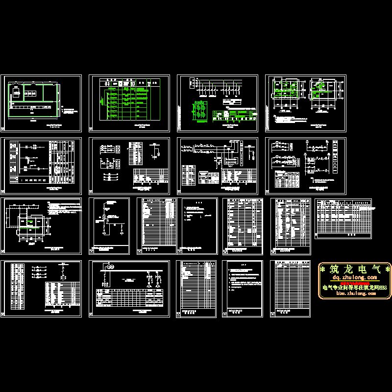 喷泉工程全套电气CAD施工图纸(dwg)