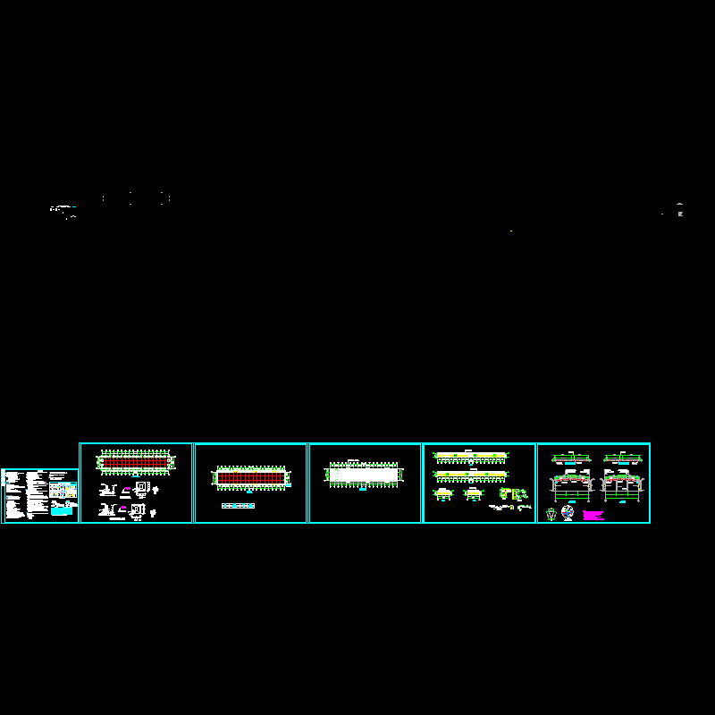 车间结构设计CAD施工图纸(dwg)(6度抗震)(独立基础)(二级结构安全)