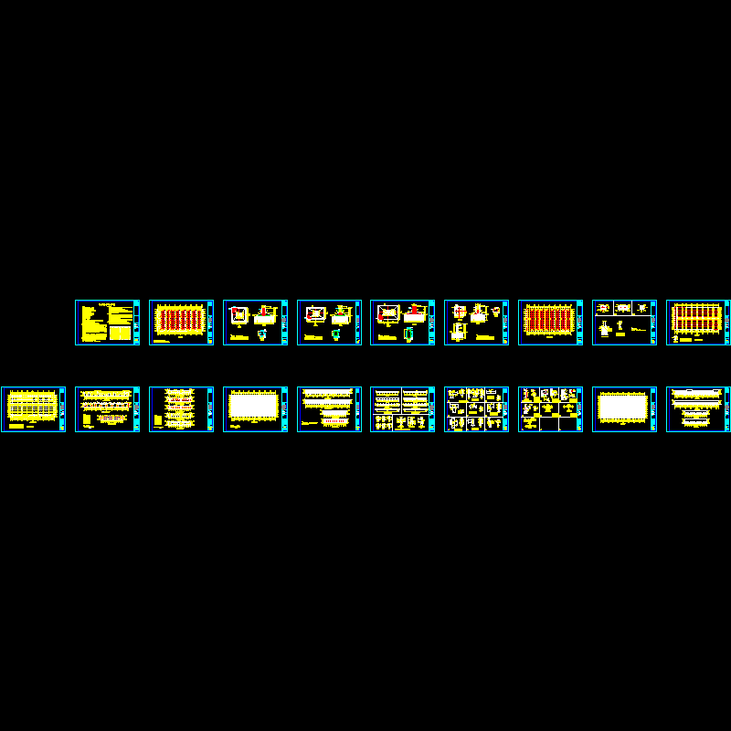 钢结构厂房结构设计CAD施工图纸(dwg)(7度抗震)(独立基础)