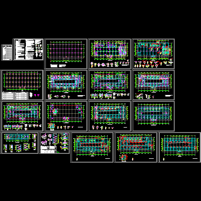 6层框架综合楼结构CAD施工大样图(dwg)(7度抗震)(桩基础)