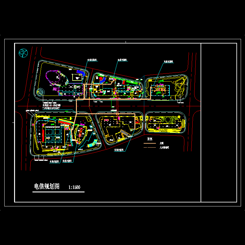 置地广场电信规划CAD图纸(dwg)