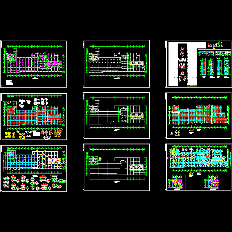 [CAD图]地下车库结构设计(dwg)