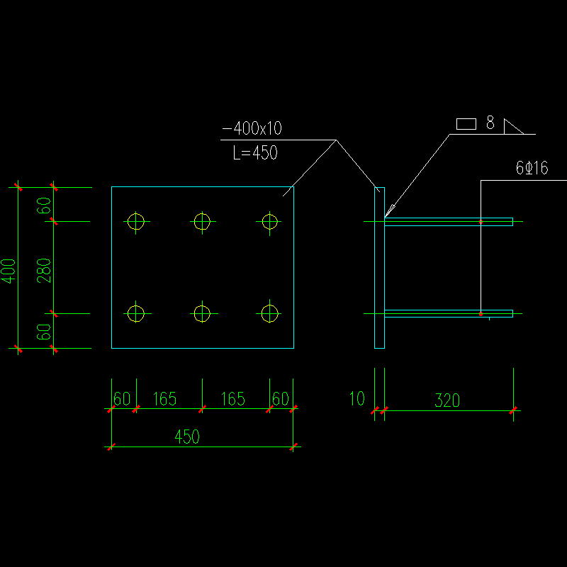 锚栓节点构造CAD详图纸(7)(dwg)