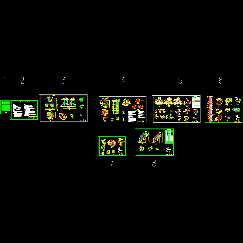 煤气放散塔CAD施工图纸(民用建筑设计)(dwg)(7度抗震)