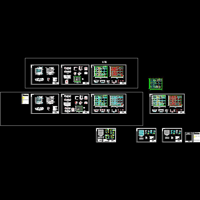 矿井循环水池结构CAD施工图纸(dwg)(二级结构安全)