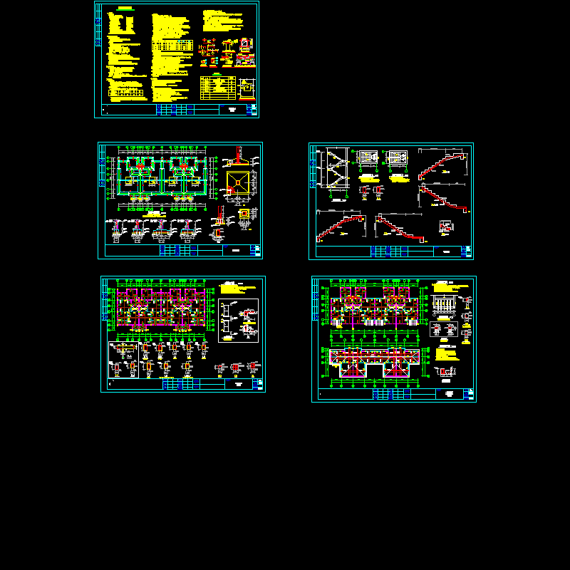 3层砖混结构别墅结构CAD施工图纸(dwg)(7度抗震)(丙级条形基础)