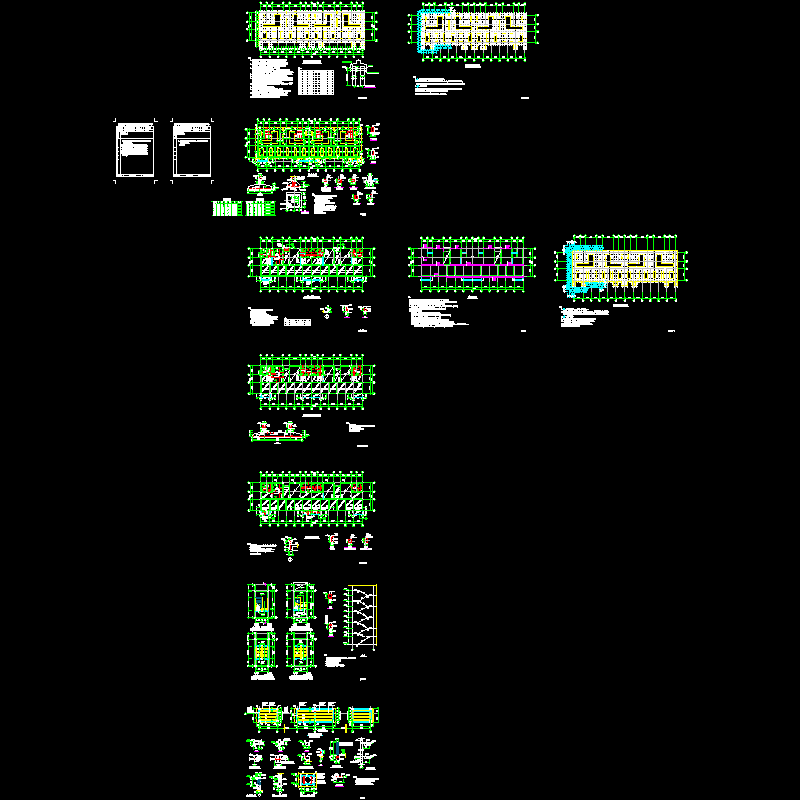 6层砖混住宅结构设计CAD施工图纸(dwg)(8度抗震)(桩基础)