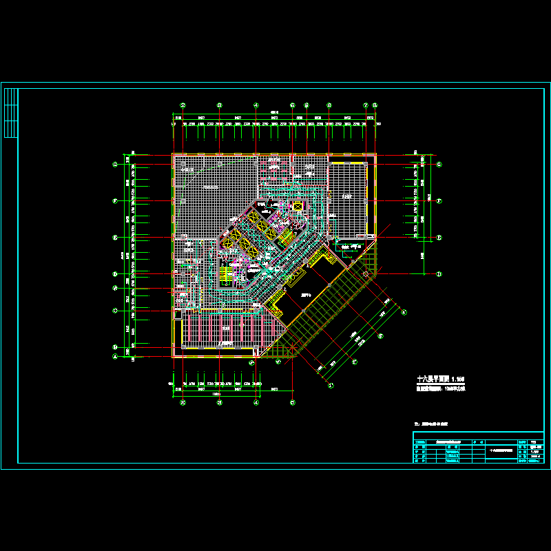 16层照明平面图纸(F10电CAD施工图纸—照明)(dwg)