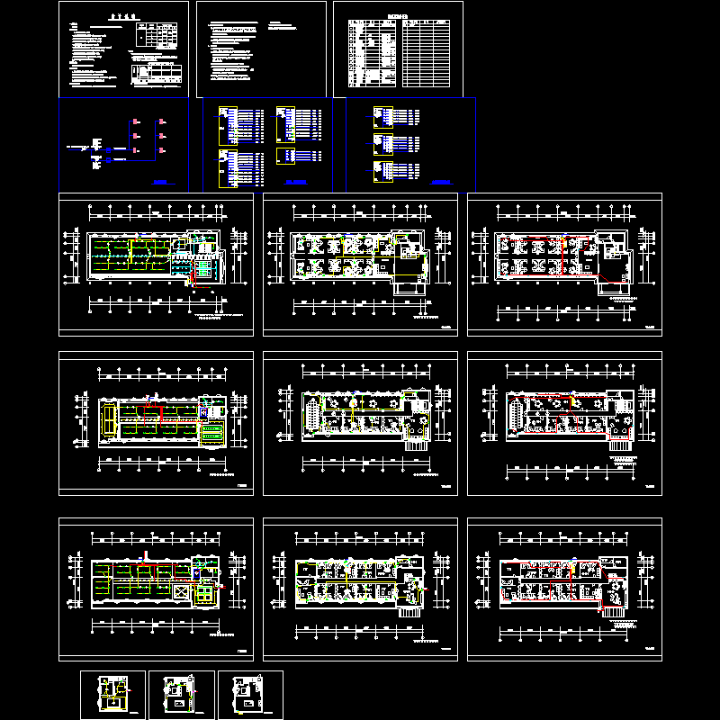 3层办公楼全套CAD图纸(dwg)