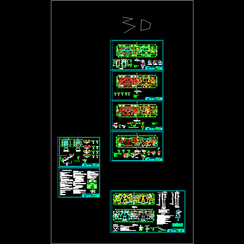 7层小区砖混30#楼住宅结构CAD施工大样图(dwg)(乙级桩基础)