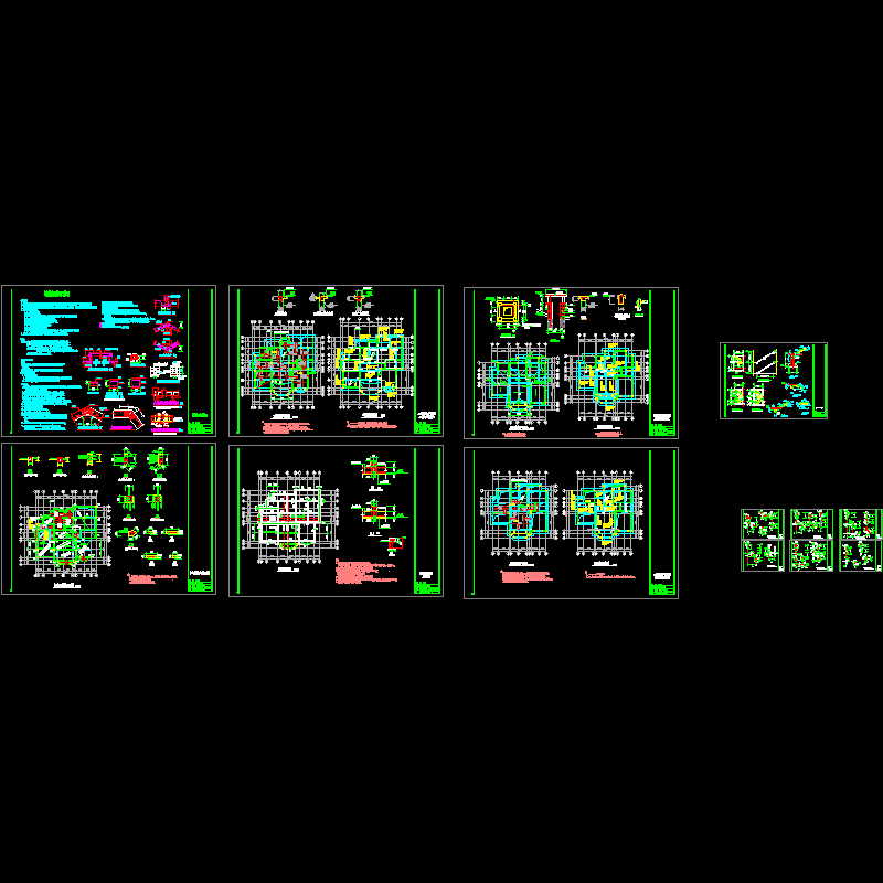 砖混别墅结构CAD图纸(dwg)