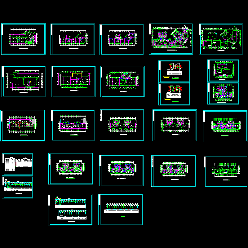 高层住宅楼配电及照明系统CAD施工图纸(TN-S)