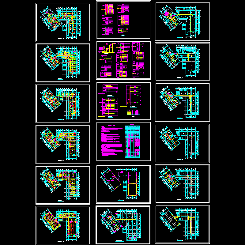 教师活动中心电气CAD图纸(建筑面积)(dwg)