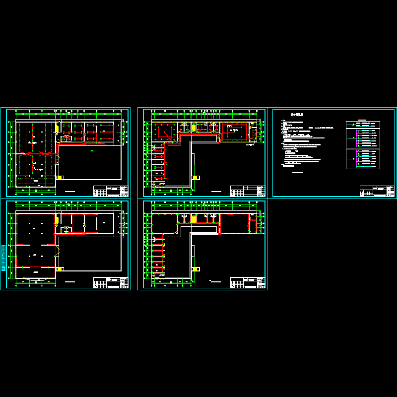 2层综合楼平面CAD图纸(dwg)