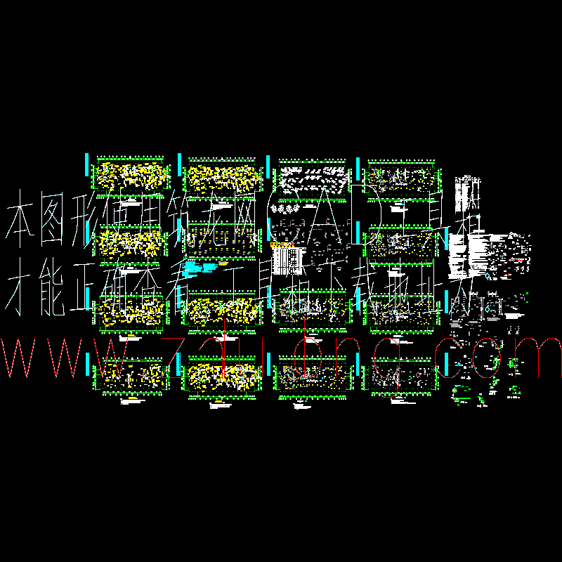 框架结构住宅楼结构CAD施工图纸(dwg)