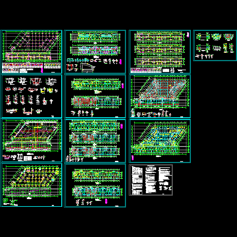 短肢剪力墙小高层住宅结构CAD施工图纸(dwg)(独立基础)