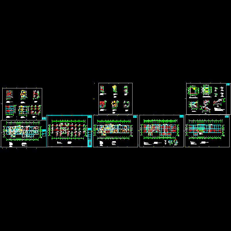 一个框架结构CAD图纸(dwg)
