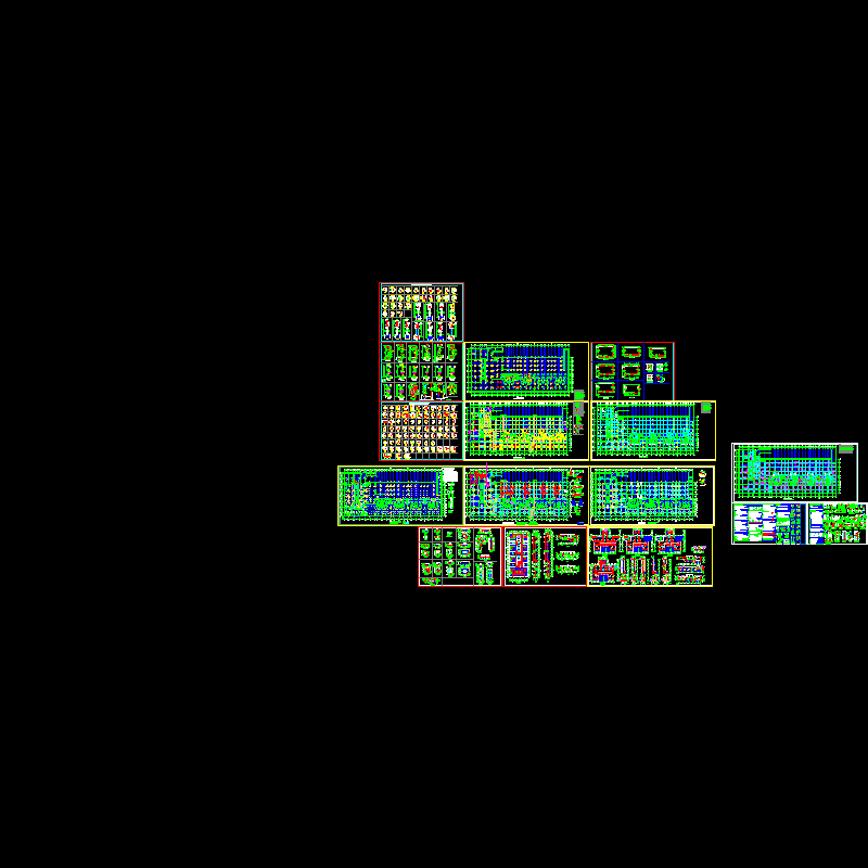 框架剪力墙地下室人防结构CAD施工图纸(dwg)(7度抗震)(桩基础)