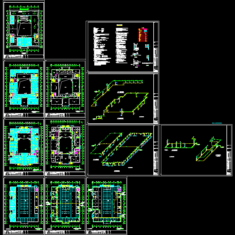 4层文化中心采暖CAD图纸(dwg)