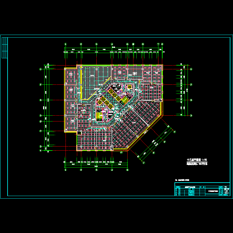 13层照明平面图纸(F10电CAD施工图纸—照明)(dwg)