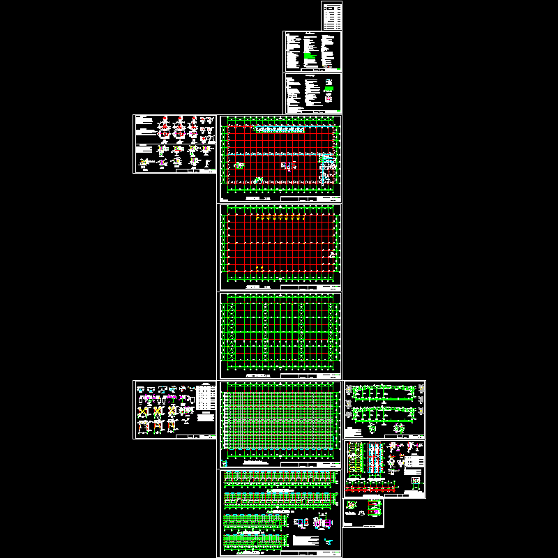 单层钢结构厂房结构CAD施工图纸(dwg)(7度抗震)(丙级独立基础)