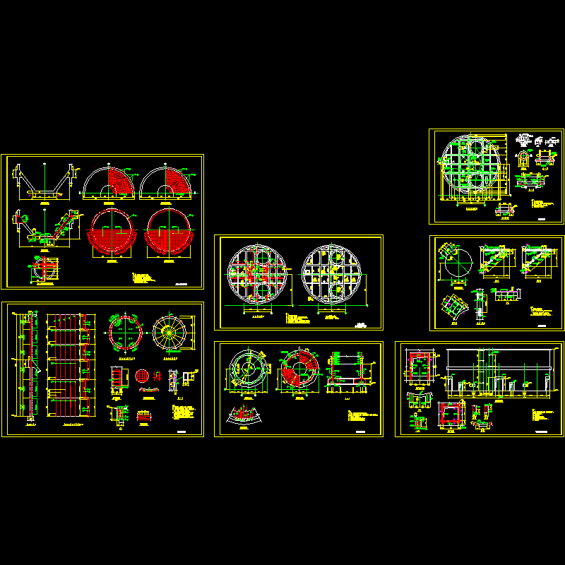 6500T料仓结构CAD施工图纸(dwg)