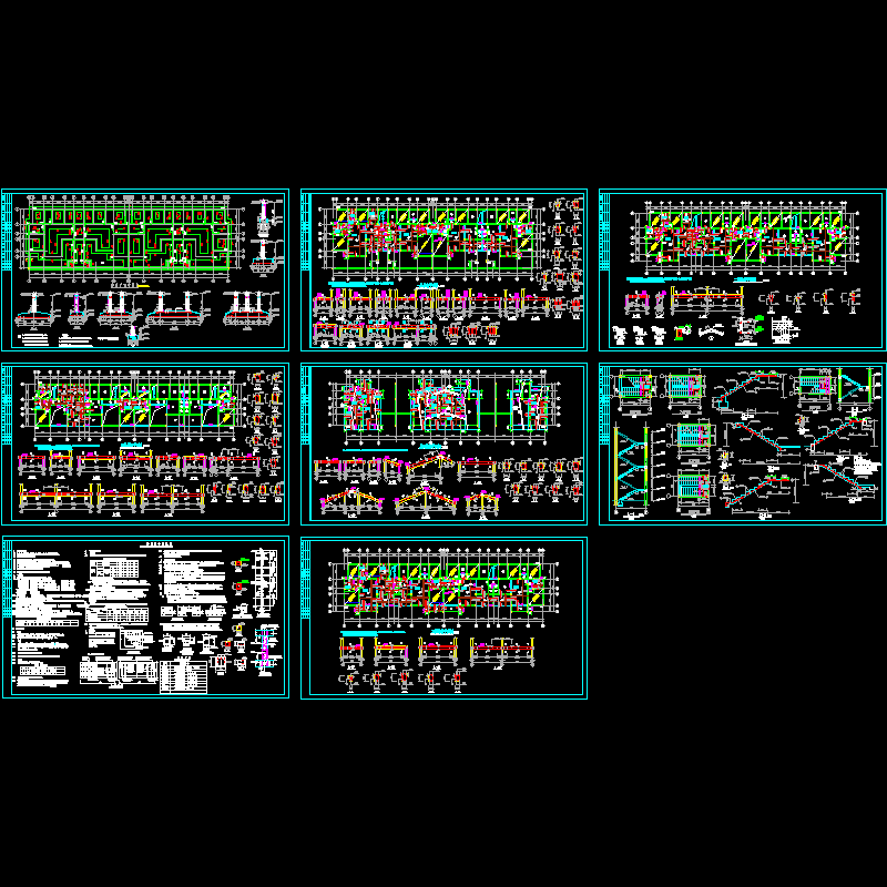 5层住宅楼结构CAD施工图纸(dwg)(7度抗震)(丙级桩基础)(二级结构安全)